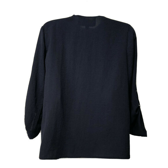 alice blue for stitch fix Blue Roll tab sleeve shirt Size SP - Picture 5 of 8